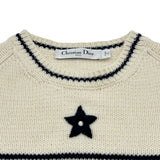 クリスチャン・ディオール Christian Dior ロゴカシミヤ混ショートスリーブニットセーター 154S09AM305 アイボリー ウール レディース セーター