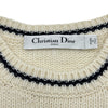 クリスチャン・ディオール Christian Dior ロゴカシミヤ混ショートスリーブニットセーター 154S09AM305 アイボリー ウール レディース セーター