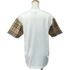 バーバリー BURBERRY チェック切替シャツ 8042716 ホワイト コットン レディース 半袖Ｔシャツ