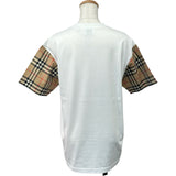 バーバリー BURBERRY チェック切替シャツ 8042716 ホワイト コットン レディース 半袖Ｔシャツ