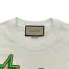 グッチ GUCCI スパンコール装飾ロゴTシャツ 776596 ホワイト コットン メンズ 半袖Ｔシャツ