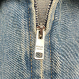 プラダ PRADA トライアングルロゴクロップドデニムジャケット GFB279 ブルー デニム メンズ デニムジャケット