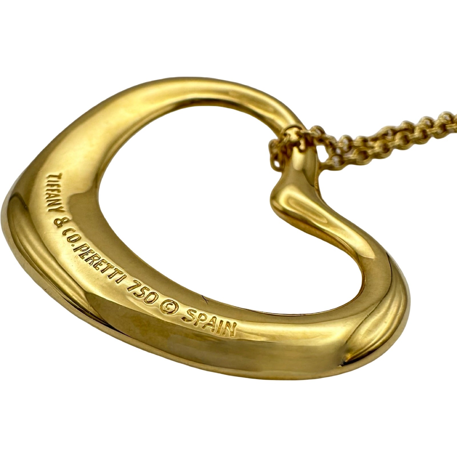 ティファニー TIFFANY＆CO オープンハートネックレス ゴールド 750