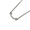 ティファニー TIFFANY＆CO Tスマイルネックレスミニ ホワイトゴールド Au750 ダイヤモンド ジュエリー