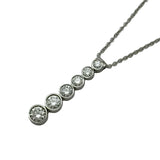 ティファニー TIFFANY＆CO ジャズグラジュエイテッドドロップネックレス プラチナ Pt950 ダイヤモンド ジュエリー