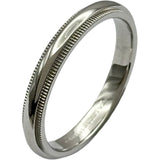 ティファニー TIFFANY＆CO ミルグレイリング プラチナ Pt950 ジュエリー