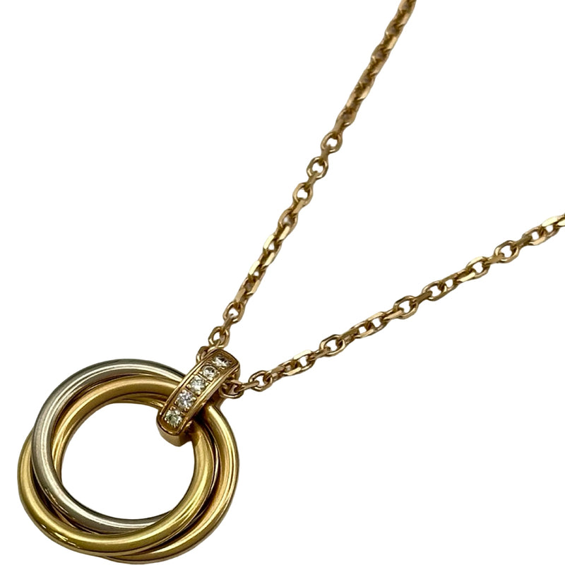 カルティエ　ダイア　トリニティスリーカラーゴールド　付属品 カルティエ Cartier トリニティダイヤネックレス ゴールド 750