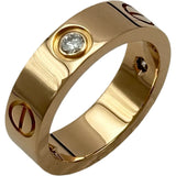 カルティエ Cartier ラブリング ハーフダイヤ ピンクゴールド 750 3Pダイヤモンド ジュエリー