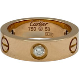 カルティエ Cartier ラブリング ハーフダイヤ ピンクゴールド 750 3Pダイヤモンド ジュエリー