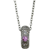 ミキモト MIKIMOTO ネックレス ホワイトゴールド K18 ピンクサファイア ダイヤモンド ジュエリー