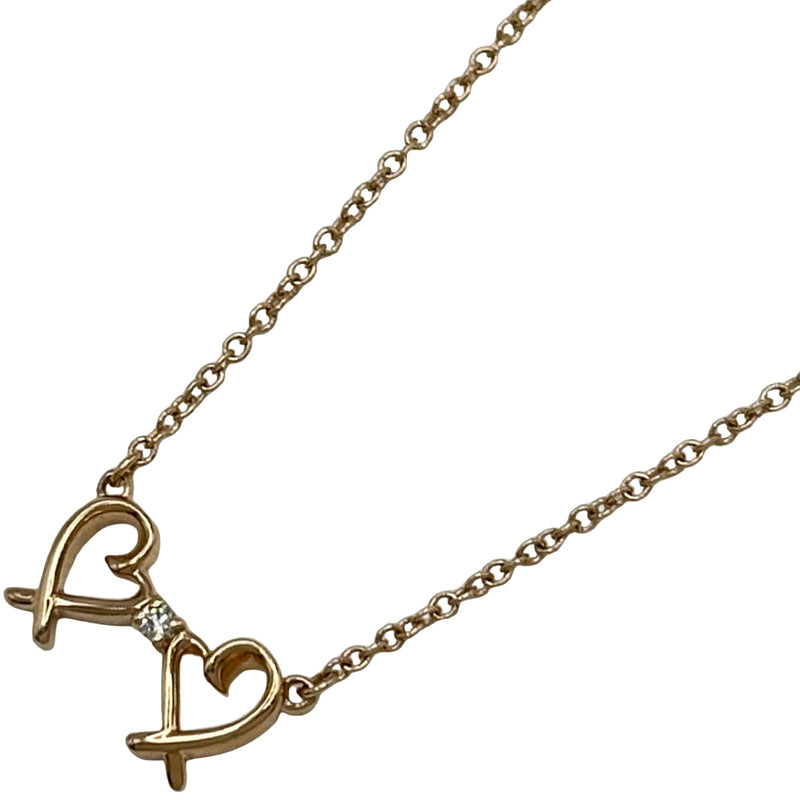 Tiffany & Co. ネックレス ティファニー TIFFANY＆CO ダブルラビングハートネックレス ピンク