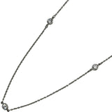 ティファニー TIFFANY＆CO バイザヤードネックレス プラチナ Pt950 ダイヤモンド ジュエリー