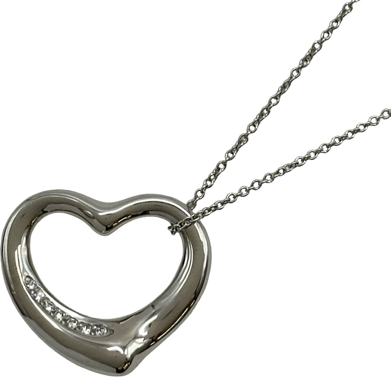 Tiffany & Co. ハート型ネックレス ティファニー TIFFANY＆CO オープンハートネックレス プラチナ Pt950