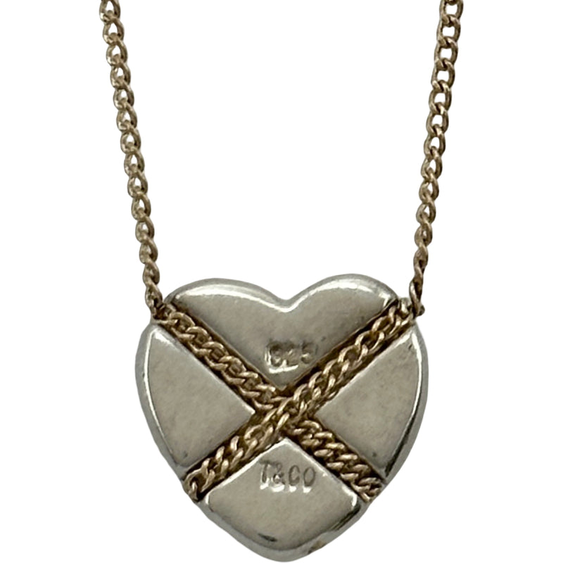 ティファニー ネックレス ハート チェーン クロス 925 K14 ティファニー TIFFANY＆CO チェーンクロスハートネックレス ゴールド