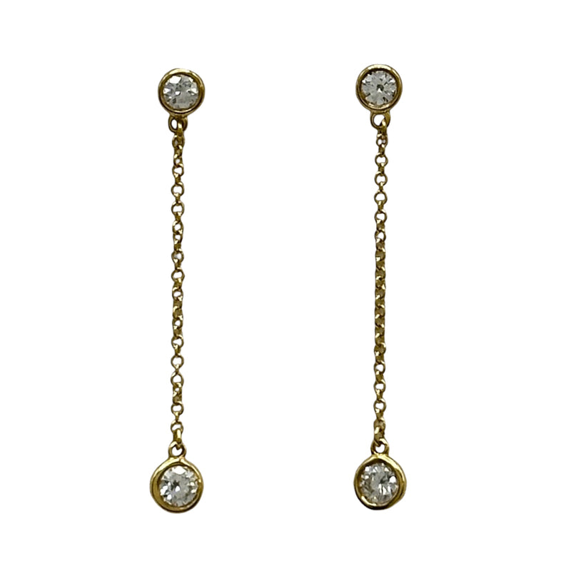 ティファニー TIFFANY＆CO バイザヤードピアス ゴールド Au750