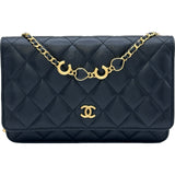シャネル CHANEL マトラッセ チェーンウオレット AP0250 ブラック×ゴールド金具 ラムスキン レディース ショルダーバッグ