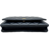 シャネル CHANEL マトラッセ チェーンウオレット AP0250 ブラック×ゴールド金具 ラムスキン レディース ショルダーバッグ