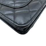 シャネル CHANEL マトラッセ チェーンウオレット AP0250 ブラック×ゴールド金具 ラムスキン レディース ショルダーバッグ