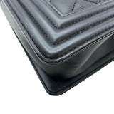 シャネル CHANEL ボーイシャネル25 A67086 29番台 ブラック×シルバー金具 ラムスキン レディース ショルダーバッグ
