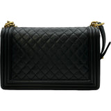 シャネル CHANEL ボーイシャネル28 A92193 24番台 ブラック ゴールド金具 ラム レディース ショルダーバッグ