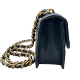 シャネル CHANEL マトラッセ チェーンショルダー ブラック×ゴールド金具 キャビアスキン レディース ショルダーバッグ