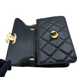シャネル CHANEL マトラッセ チェーンショルダー ブラック×ゴールド金具 キャビアスキン レディース ショルダーバッグ