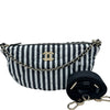 シャネル CHANEL ラージホーボーバッグ AS4698 ブラック×ホワイト ゴールド金具 ナイロン レディース ショルダーバッグ