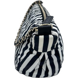 シャネル CHANEL ラージホーボーバッグ AS4698 ブラック×ホワイト ゴールド金具 ナイロン レディース ショルダーバッグ