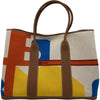 エルメス HERMES ガーデンパーティ49 B刻 カプシーヌ/エクリュ/ゴールド シルバー金具 トワル レディース ハンドバッグ