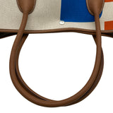 エルメス HERMES ガーデンパーティ49 B刻 カプシーヌ/エクリュ/ゴールド シルバー金具 トワル レディース ハンドバッグ