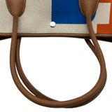エルメス HERMES ガーデンパーティ49 B刻 カプシーヌ/エクリュ/ゴールド シルバー金具 トワル レディース ハンドバッグ