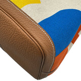 エルメス HERMES ガーデンパーティ49 B刻 カプシーヌ/エクリュ/ゴールド シルバー金具 トワル レディース ハンドバッグ