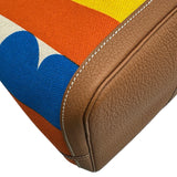 エルメス HERMES ガーデンパーティ49 B刻 カプシーヌ/エクリュ/ゴールド シルバー金具 トワル レディース ハンドバッグ