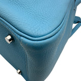エルメス HERMES リンディ30 D刻印 ブルーアトール シルバー金具 トリヨン レディース ショルダーバッグ