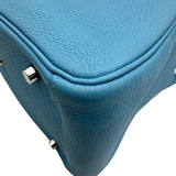エルメス HERMES リンディ30 D刻印 ブルーアトール シルバー金具 トリヨン レディース ショルダーバッグ
