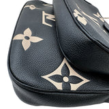 ルイ・ヴィトン LOUIS VUITTON ミュルティ・ポシェット・アクセソワール M45777 ブラック/ベージュ バイカラー モノグラム・アンプラント レザー レディース ショルダーバッグ
