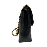 シャネル CHANEL マトラッセ スモールフラップバッグ 0番台 ブラックゴールド金具 ラムスキン レディース ショルダーバッグ