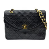 シャネル CHANEL マトラッセ スモールフラップバッグ 0番台 ブラックゴールド金具 ラムスキン レディース ショルダーバッグ