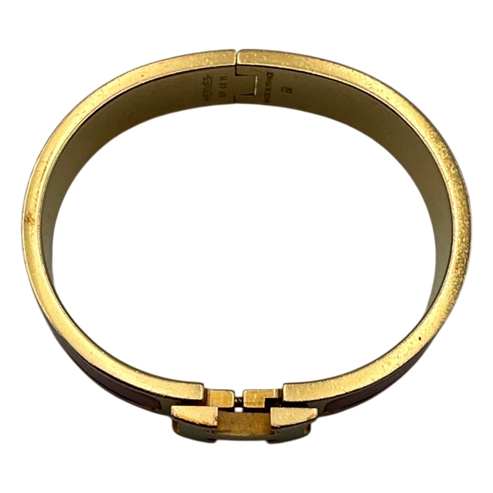 エルメス HERMES クリッククラックPM ピンク ゴールド金具 エナメル