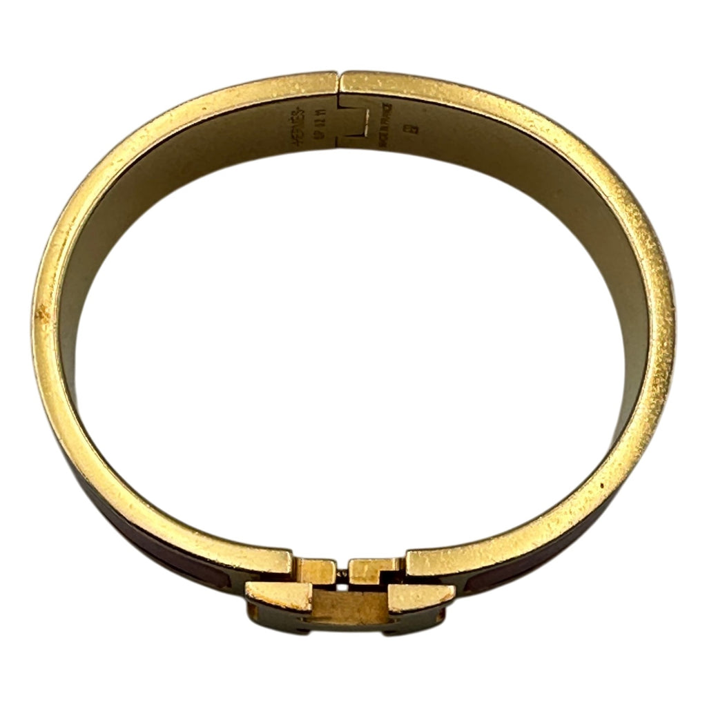 エルメス HERMES クリッククラックPM ピンク ゴールド金具 エナメル