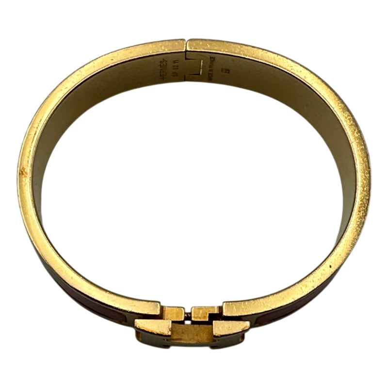 エルメス HERMES クリッククラックPM ピンク ゴールド金具 エナメル