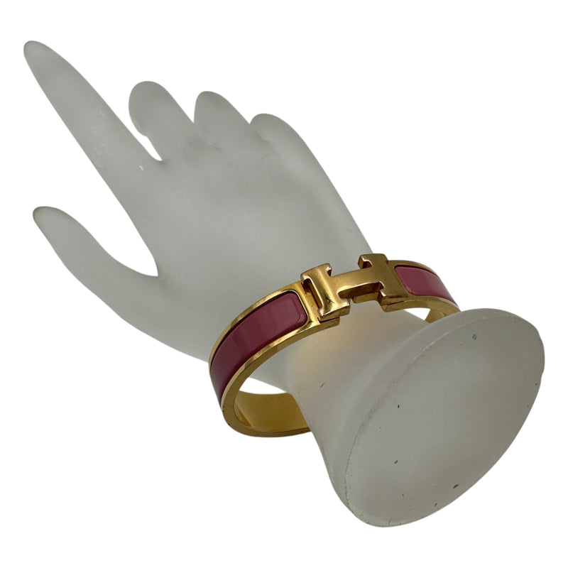 エルメス HERMES クリッククラックPM ピンク ゴールド金具 エナメル