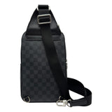 ルイ・ヴィトン LOUIS VUITTON アヴェニュー・スリングバッグ N42302 ブラック/グレー ダミエグラフィット/レザー メンズ ボディバッグ