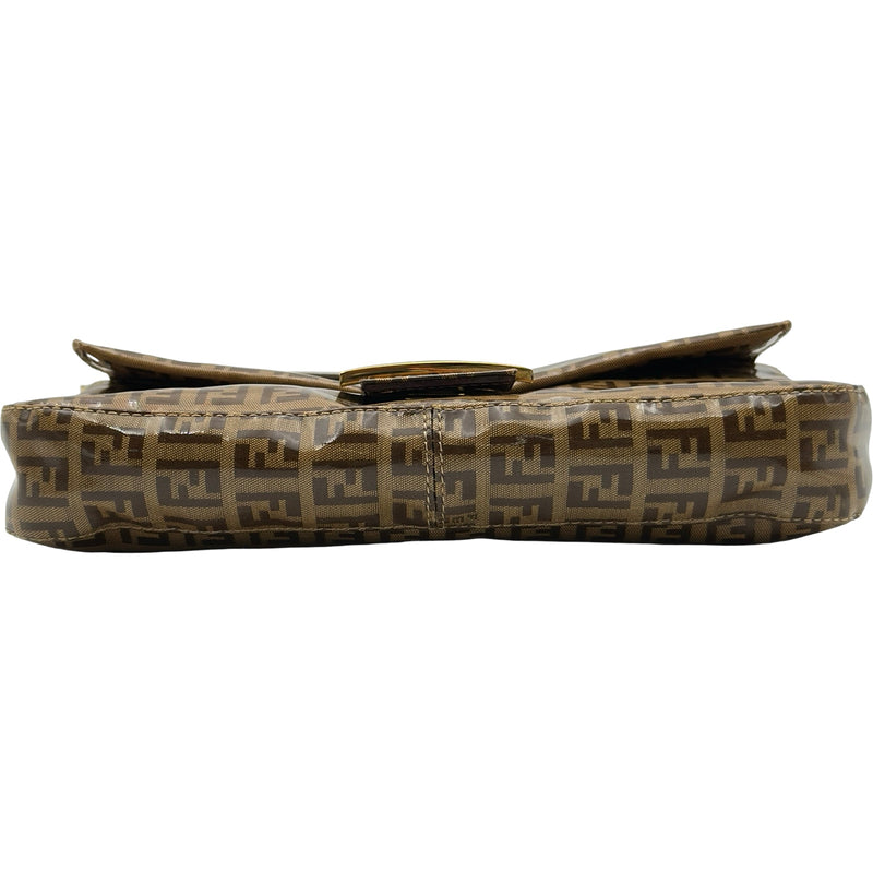 フェンディ FENDI ズッキーノ マンマバゲット ベージュ ゴールド金具