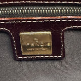 フェンディ FENDI ズッキーノ マンマバゲット ベージュ ゴールド金具 エナメル レディース ハンドバッグ