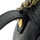 サルヴァトーレ・フェラガモ Salvatore Ferragamo ヴァラ ミニショルダー バッグ 213096 ブラック ゴールド金具 リザード レディース