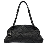 シャネル CHANEL マドモアゼル チェーンハンドバッグ 14番台 ブラック シルバー金具 PVC レディース ハンドバッグ