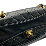 シャネル CHANEL マトラッセ スモールフラップバッグ 1番台 ブラック ゴールド金具 ラムスキン レディース ショルダーバッグ