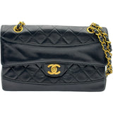 シャネル CHANEL マトラッセ スモールフラップバッグ 1番台 ブラック ゴールド金具 ラムスキン レディース ショルダーバッグ