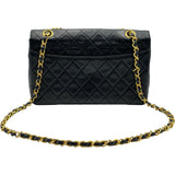 シャネル CHANEL マトラッセ スモールフラップバッグ 1番台 ブラック ゴールド金具 ラムスキン レディース ショルダーバッグ